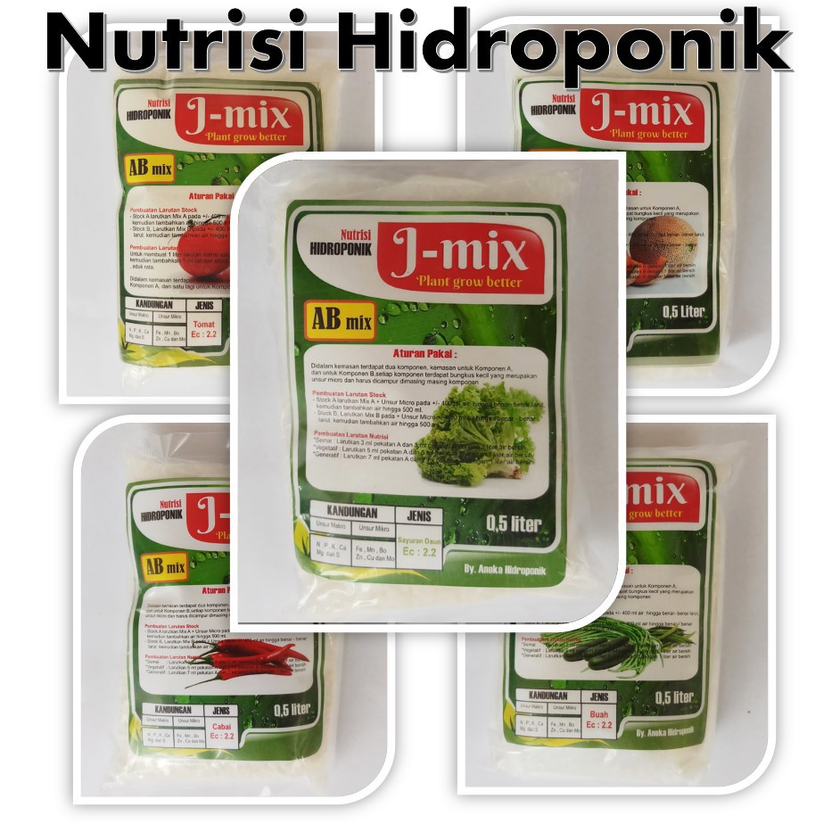 AB Mix 250 gr Pilih Varian - Nutrisi Ab Mix - Nutrisi Hidroponik - Pupuk Hidroponik - J-Mix