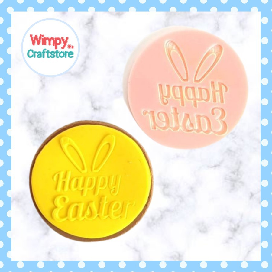 

Wimpy Cetakan Cookie Stamp Timbul Debossing Stamp Kue Kering Fondant Clay Coklat Kue Hampers Paskah