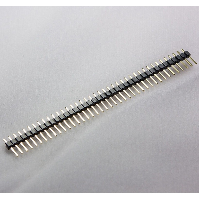 BA-152A Pin Header PCB 2.54mm Male 40 Pin Kaki Soket Module Single Row Strip Silver Connector Hitam