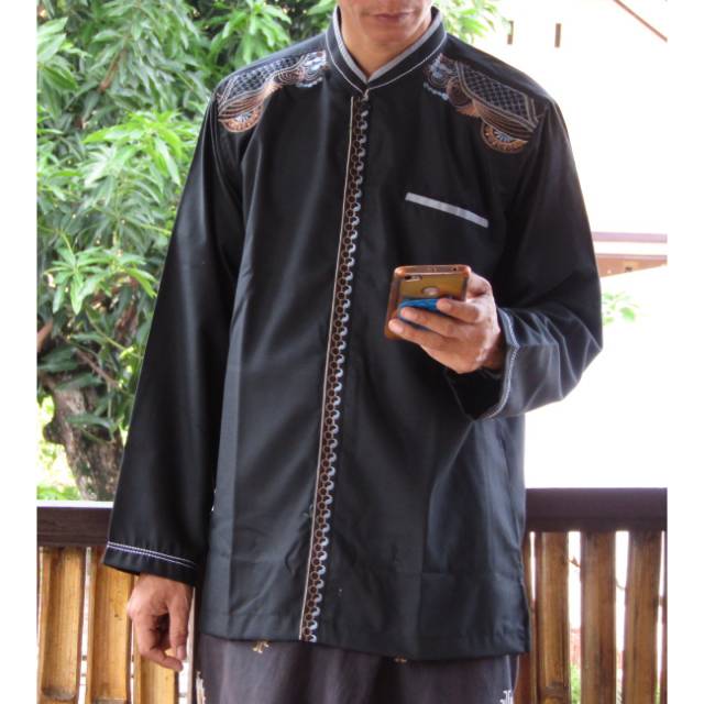 Baju Koko Kurta Dewasa Lengan Pendek Material Catton Adem Serap