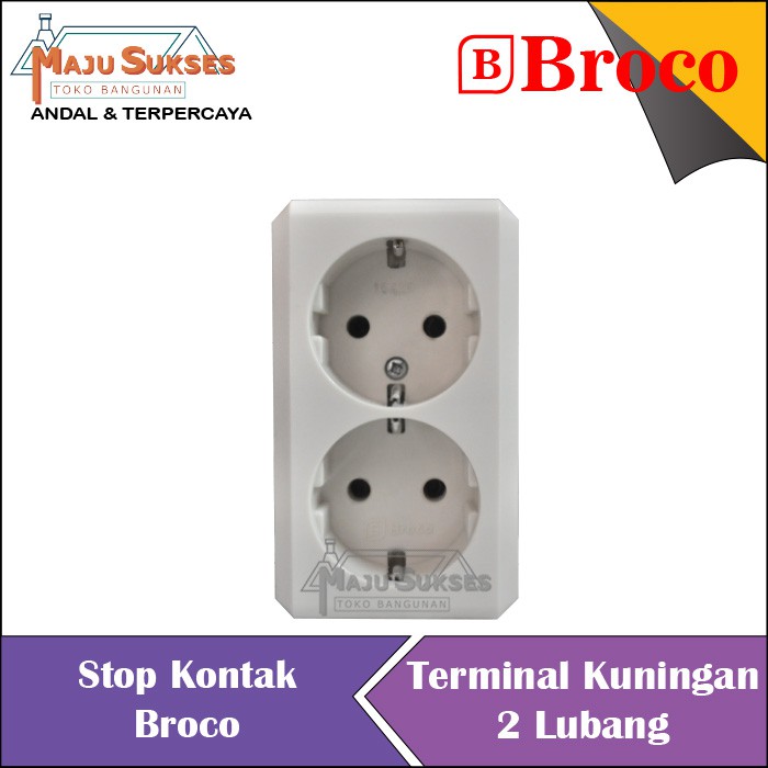 Stop Kontak Broco 2 3 4 LUBANG STOPKONTAK TEMPEL TEMBOK LUBANG 2 3 4 BROKO