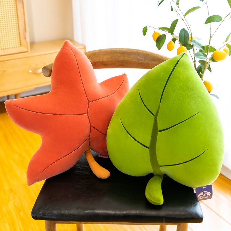 Bantal Boneka  Bentuk Daun Pohon Bahan Plush