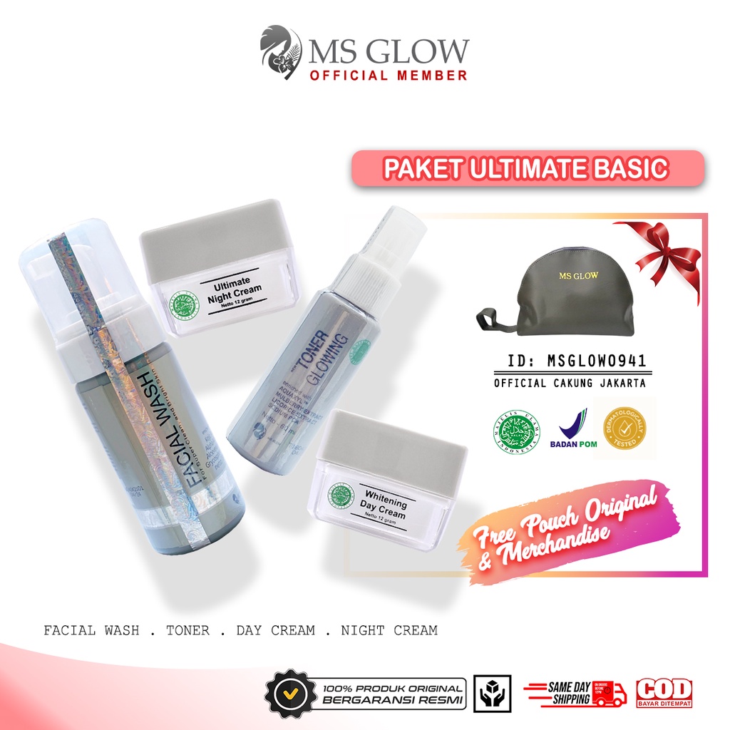 Skincare Perawatan Kecantikan Wajah MS Glow Paket Ultimate Anti Aging Aman Saat Ibu Hamil & Menyusui