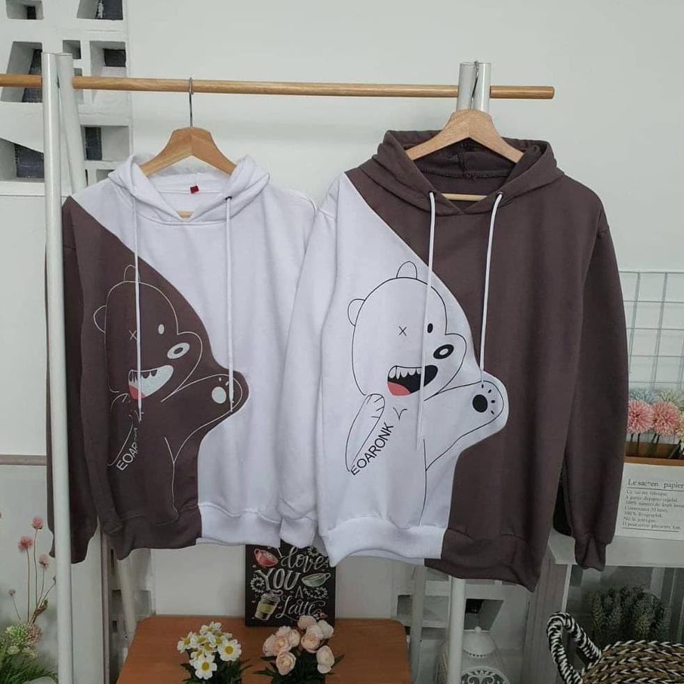 SWEATER HOODIE | COMBIE BEAR BURGUNDY HOODIE SWEATER | HOODIE UNISEX "FI.28Jl22ᴾ"