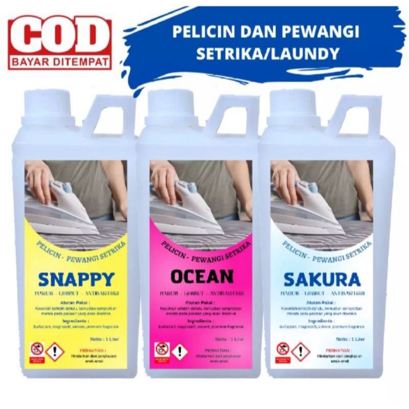 PROMO PARFUM LAUNDRY ANTI BAKTERI DAN PELICIN SETRIKA 1 LITER GRADE A