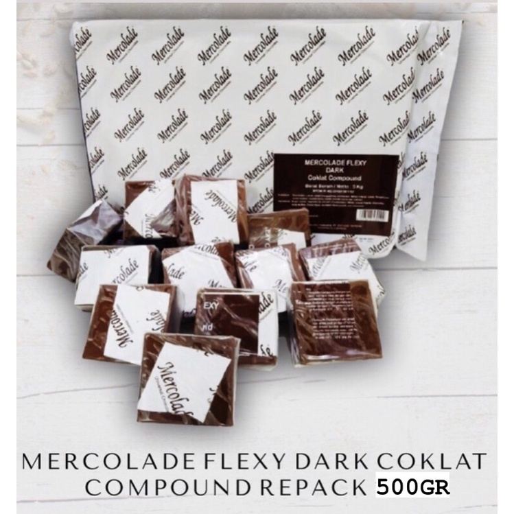 

Mercolade Flexy Dark Coklat Compound REPACK 500gr / Coklat Batangan