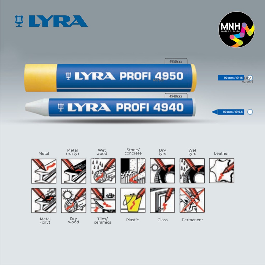 

Lyra Heavy Duty Crayon- Krayon Penanda Dengan Tinta Cerah