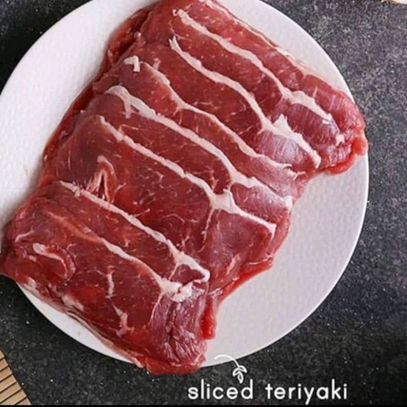 

Beef slice teriyaki daging sapi iris tipis 500 gram non fat Sukiyaki Teriyaki Yakiniku TERMURAH TERLARIS TERBAIK