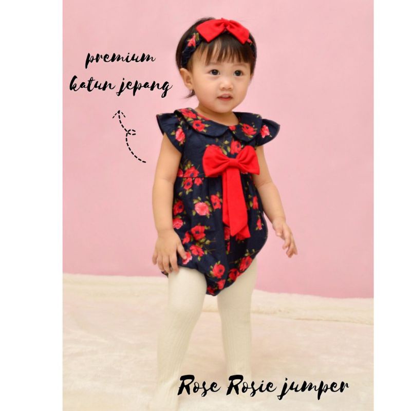 Baju jumper 0 6 bulan bando lucu bestseller anak bayi cewek perempuan murah-4
