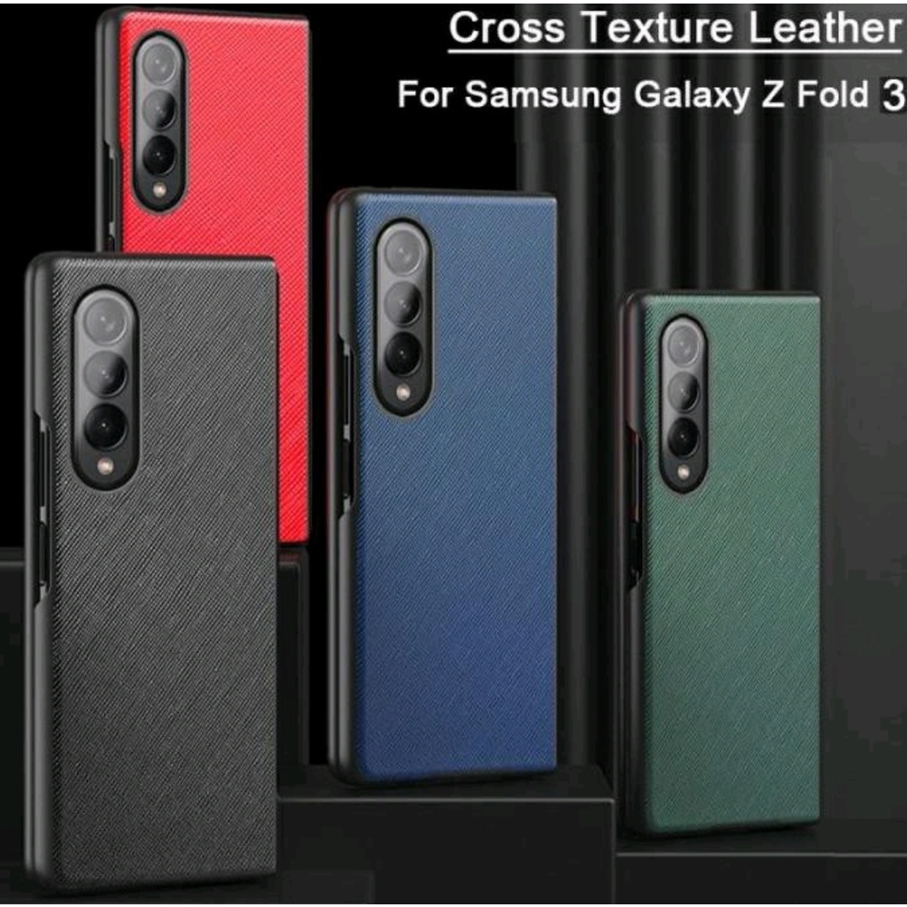 Canvas Cross leather Samsung Z flip 3 Z Fold 3 z fold 2 Case Cover Casing