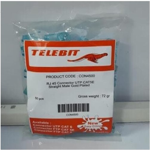 konektor rj45 cat5 anti gagal telebit