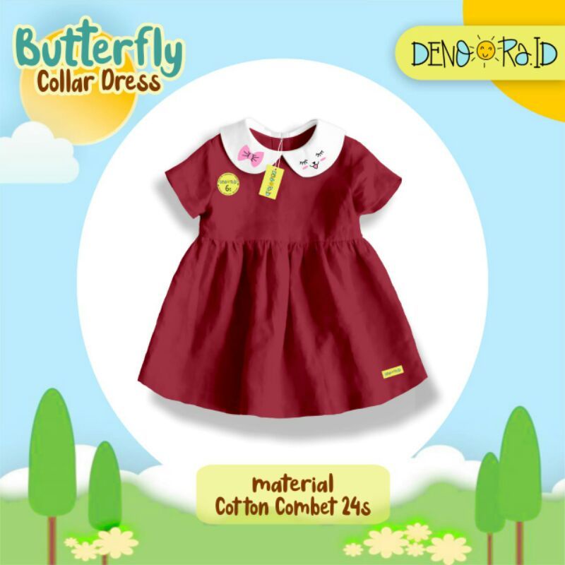 *BUTTERFLY COLLAR DRESS*By denora.id