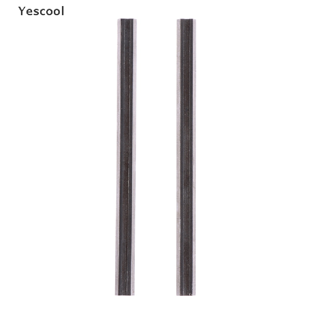 Yescool 2Pcs Mata Pisau Serut Karbit 82mm Reversible Untuk Mesin Planer Pekerjaan Kayu