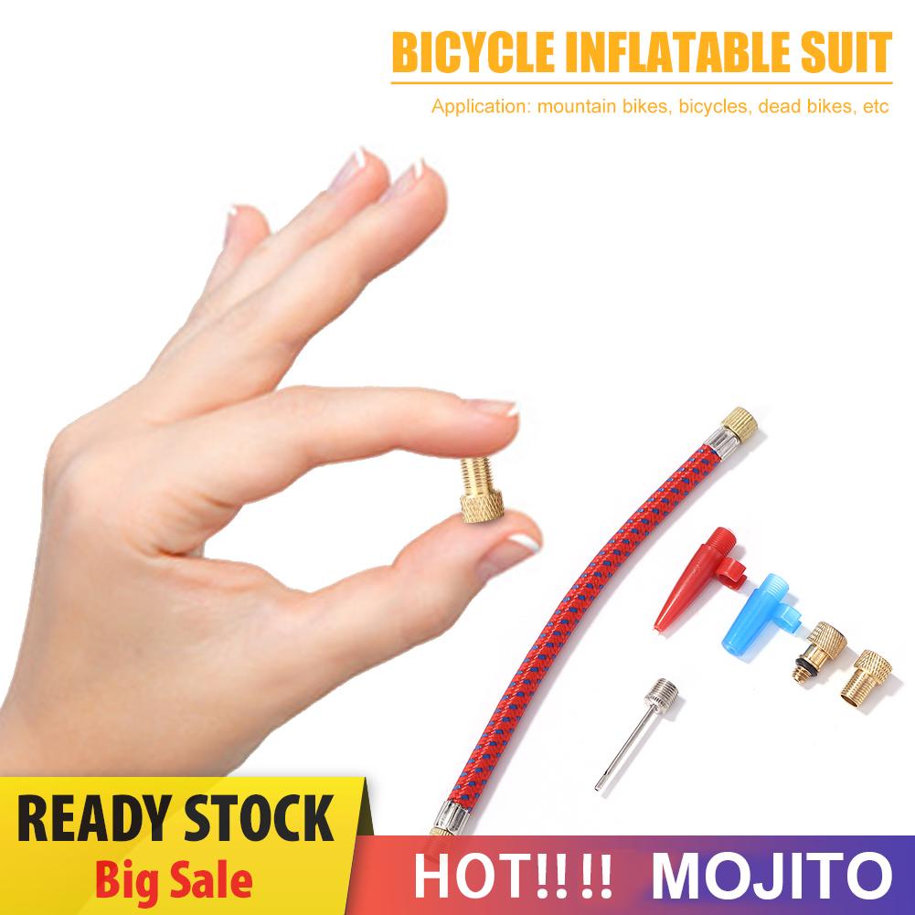 6pcs / Set Adapter Konektor Selang Pompa Ban Sepeda Mtb