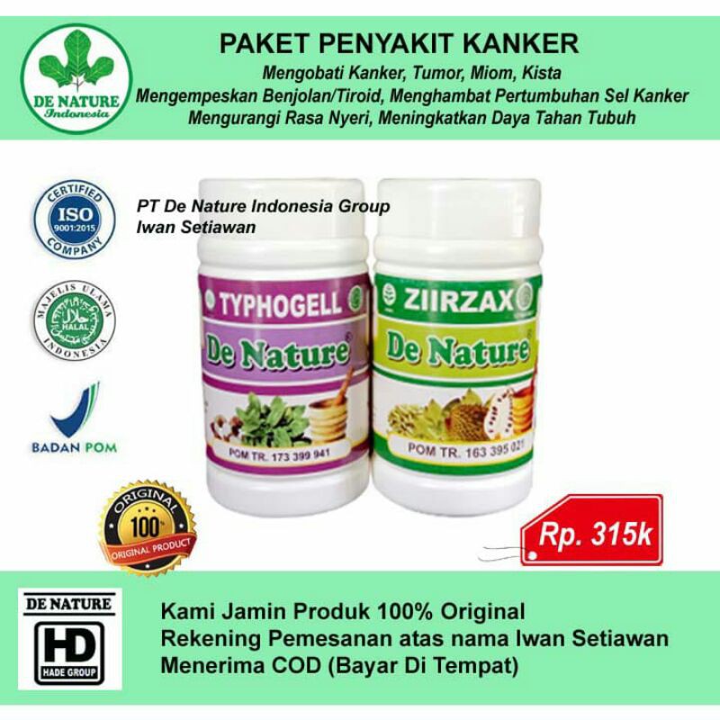 Obat Kanker - Tumor Ganas - Kanker Usus - Kanker Payudara - Kanker Hati - Paket Obat Herbal 1 Bulan