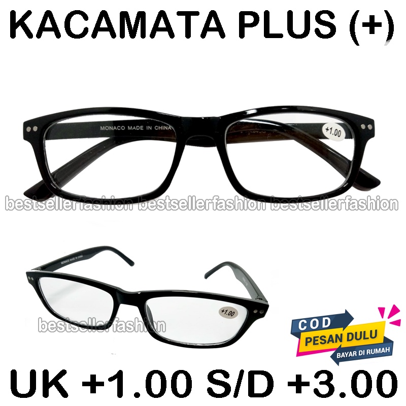 Kacamata Plus (+) +1.00 s/d +3.00 Pria Wanita Full Frames Eyeglasses Style Optical Glasses Reading Glasses Unisex Kaca mata Baca PLus Kacamata Rabun Dekat Kaca mata Komputer