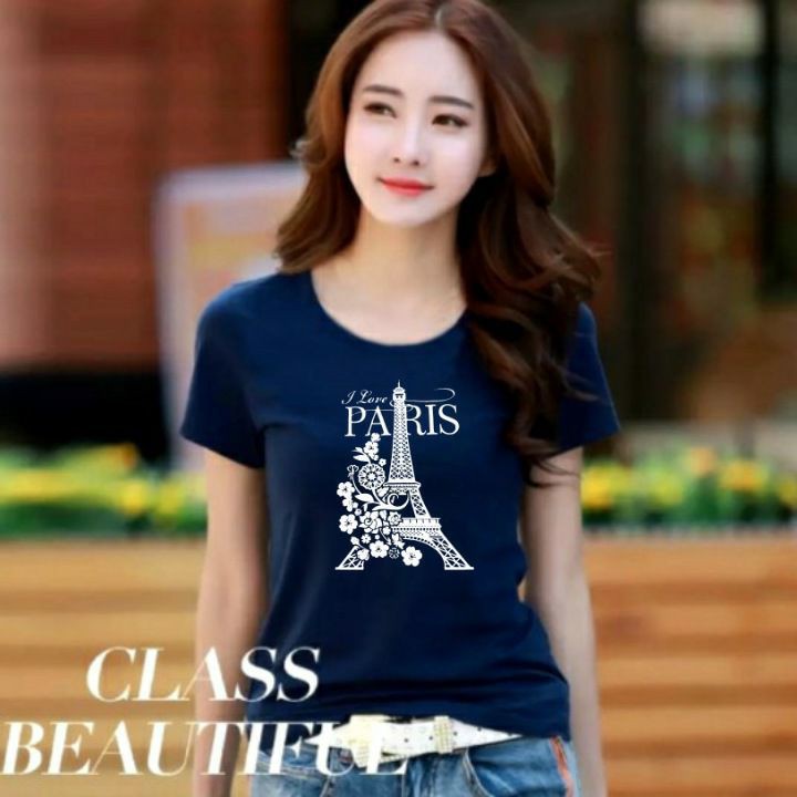 Jeslyn.Fashion Baju Kaos wanita Lengan Pendek Kekinian Abg dan Dewasa Adem dan Tebal,Pakaian wanita Atasan TShirt wanita Baju Kaos Cewek Dewasa,Remaja,Abg Tangan Pendek Terbaru Kekinian Murah Paris-Nevi