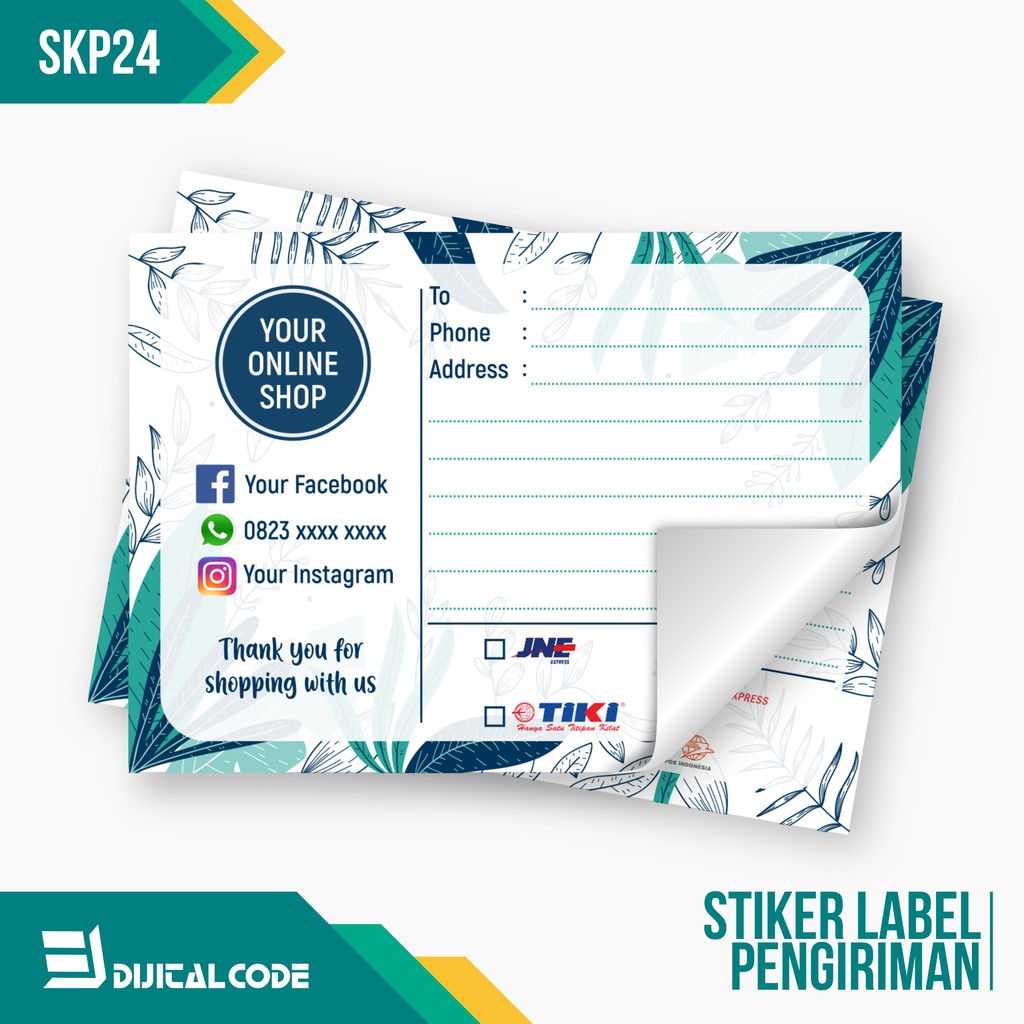 

SKP24 Stiker Label Pengiriman Paket Online Shop Olshop