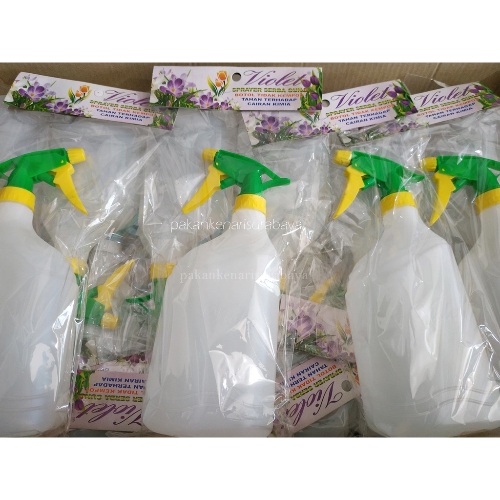 Semprotan Botol 1 Liter Sprayer Mandi Burung Tanaman Bunga Spray 1L Merk Violet