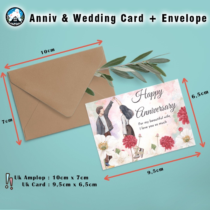 Kartu Ucapan Anniversary Wedding Anniv Card Amplop Kraft Anniversary Wedding Valentine Greeting Card