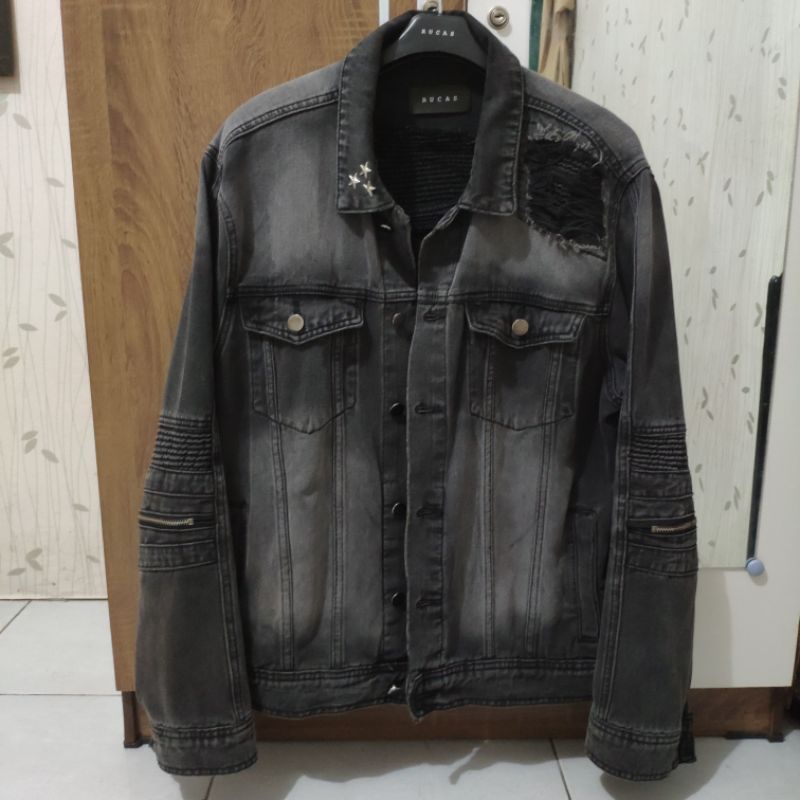 Rucas Jade Black Denim Jacket XL / Jacket Rucas Jade Black Denim XL / Jaket Rucas Jade Black Denim X