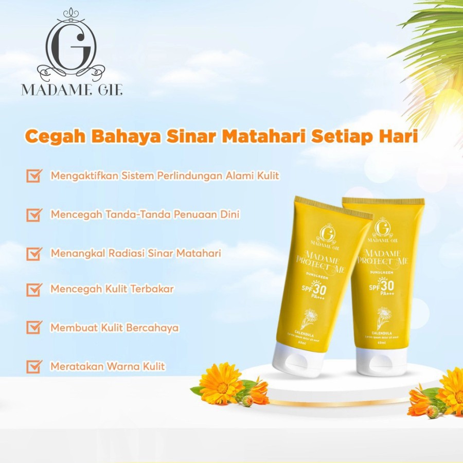 ★ BB ★ Madame Gie Madame Protect Me Sunscreen SPF 30 PA +++ With Calendula- Tabir Surya Sunblock Sun Screen