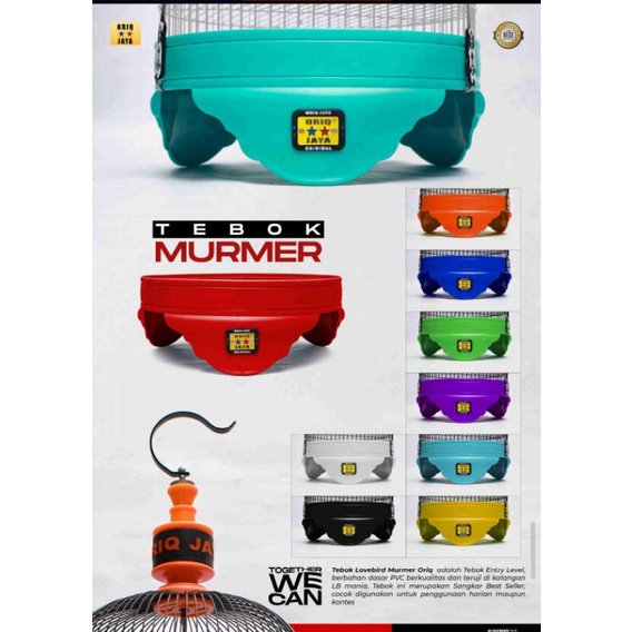 Tebok Lovebird PVC Murmer Oriq Jaya