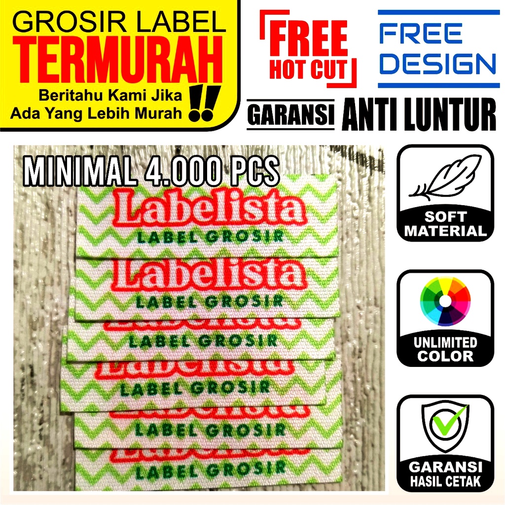 

Label Woven Full Color | MINIMAL 4000 Pcs