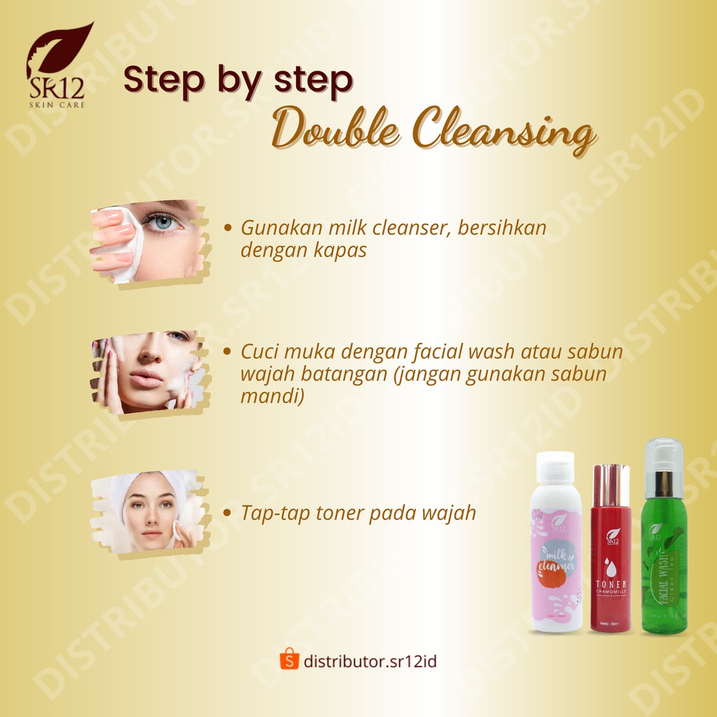 Paket Pembersih Wajah SR12 Double Cleansing Herbal Perawatan Wajah Kulit Berminyak Berjerawat