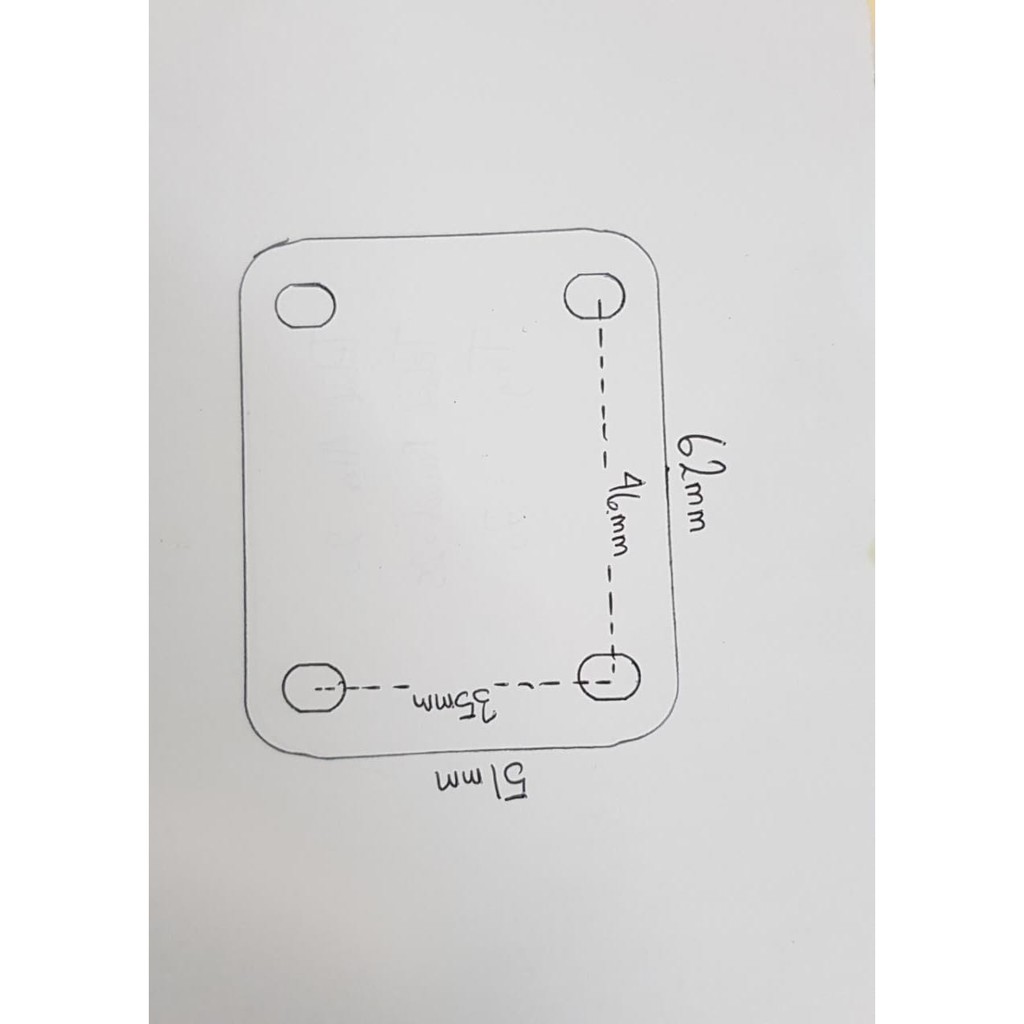 Roda Caster Troli / Trolley Nylon Nilon Putih 2 Inch Mati ( Maju Mundur ) Ranger Germany