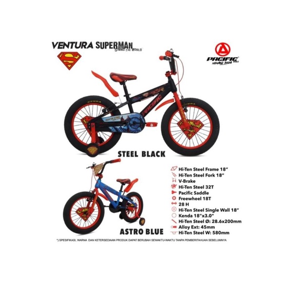 Sepeda Anak Laki BMX 18 Pacific Ventura Superman 3.0