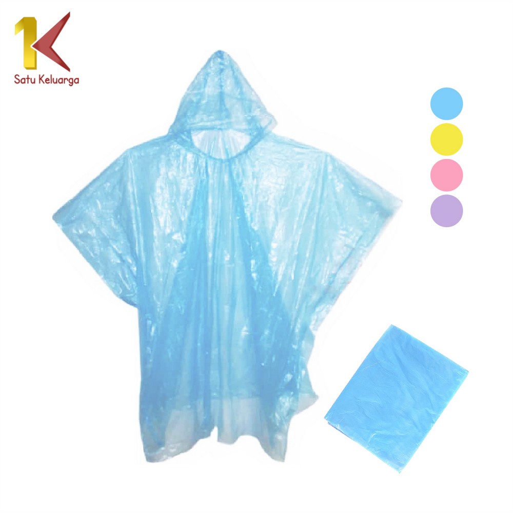 Satu Keluarga Jas Hujan C174 Sekali Pakai Disposable Raincoat Mantel Hujan Kantong Kresek