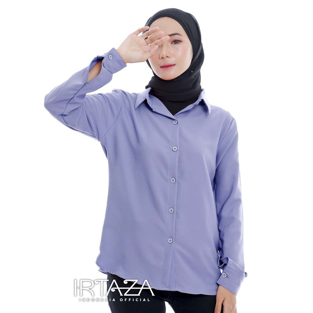 Kemeja Wanita Polos Pretty Woman Basic Original Madame Sexy-Denim