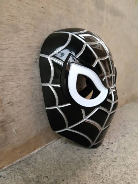 TOPENG SPIDERMAN HITAM ANAK COSPLAY AVENGERS - MAINAN MASK EDUKATIF