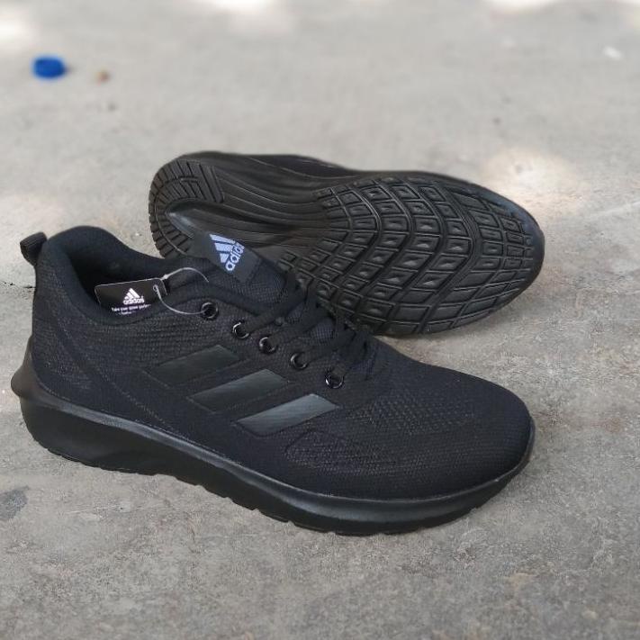 Sepatu Sekolah Adidas Hitam Putih - Hitam Polos Pria/Wanita Sepatu Kerja <