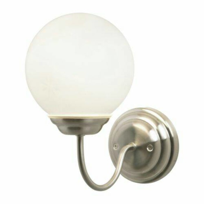 Ikea Lillholmen Lampu Dinding Bulat Dilapisi Nikel Putih Shopee Indonesia