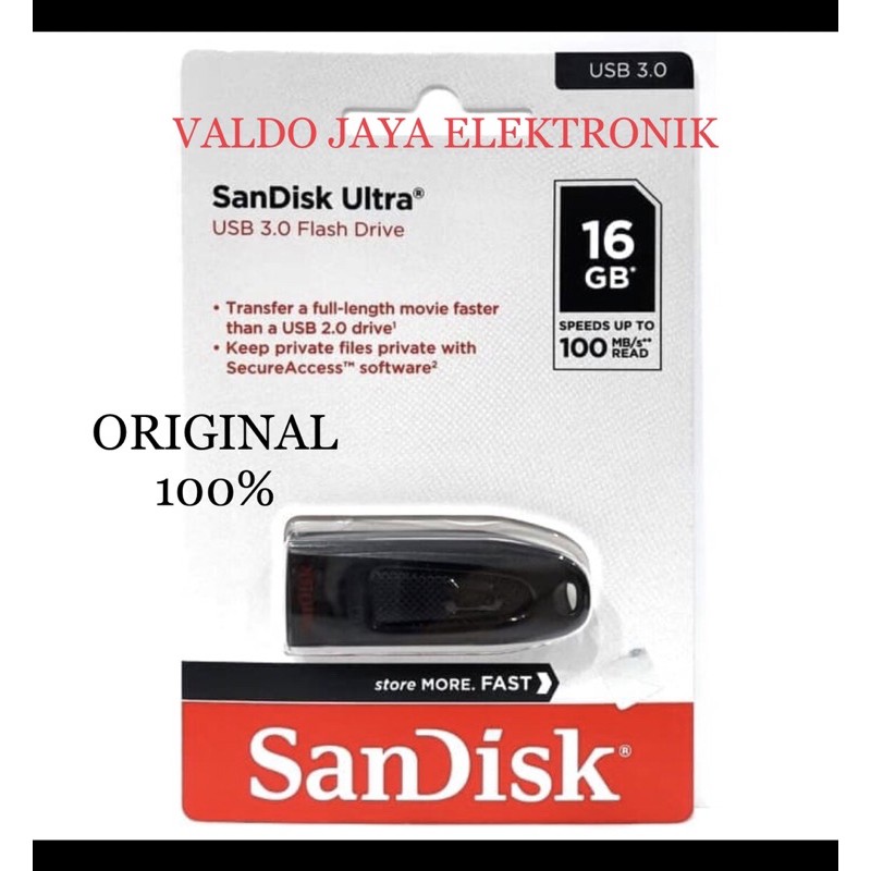 SANDISK Flash disk 16GB Ultra USB Sandisk 16GB Flashdisk Sandisk 16Gb