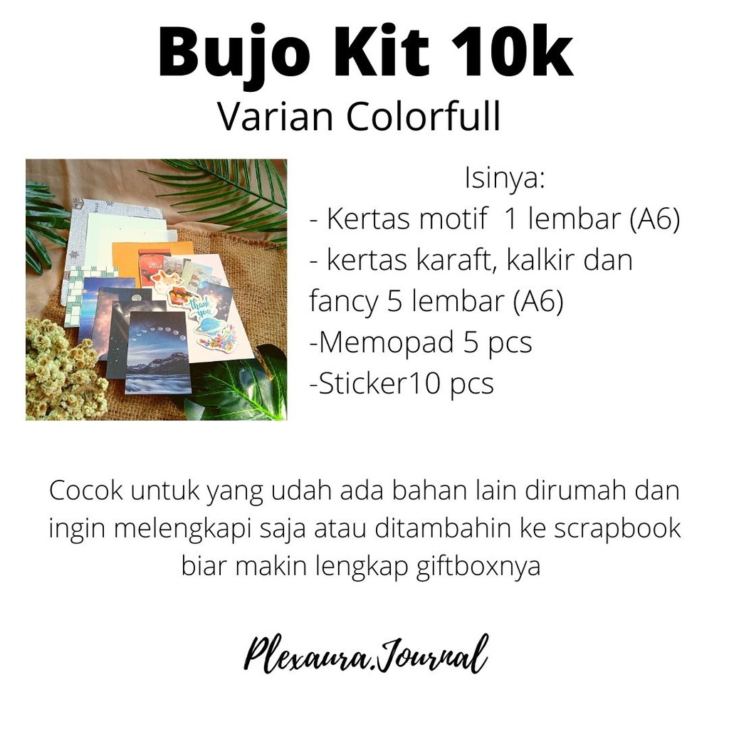 

Bujo Kit scrapbook kit colorfull 10k plexaura journal Scrapbook bogor