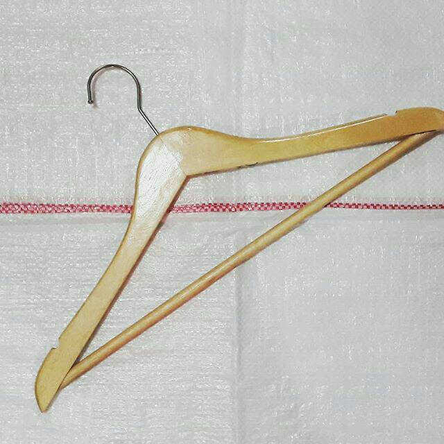 Hanger kayu palang DEWASA (PER 6 PCS)