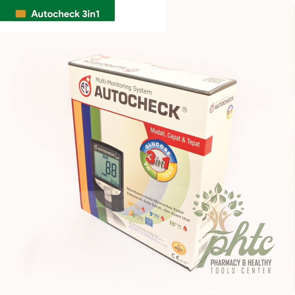 AUTO CHECK GCU 3 IN 1 Cek Gula Asam Urat Kolesterol l Alat Autocek