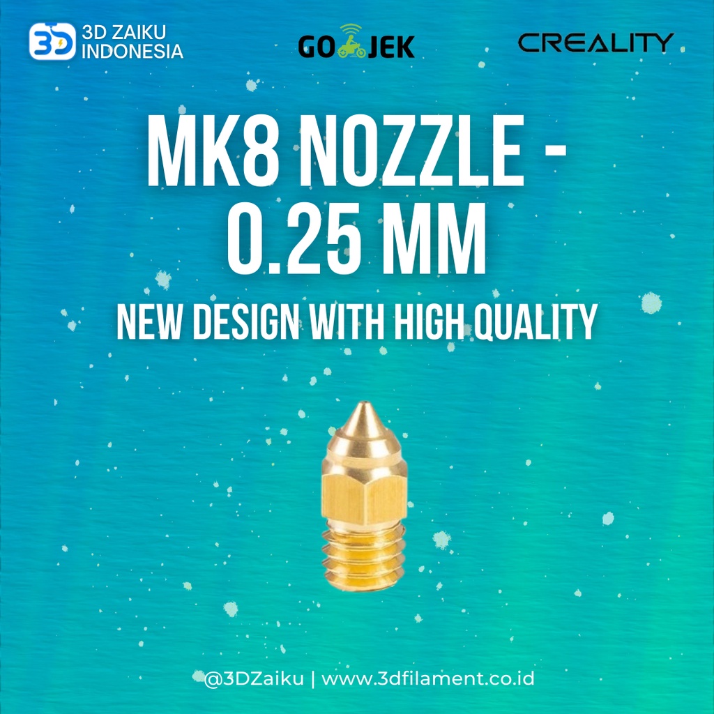 Original Creality New Design 3D Printer MK8 Nozzle - 0.25 mm