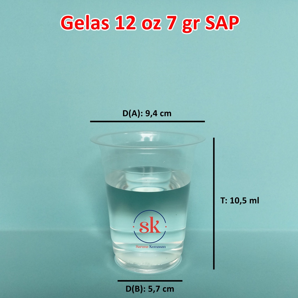 Sinarterang3 (Isi 50) Gelas Plastik Cup Plastik Datar Sa12 Oz 7 Gr Db 93/94