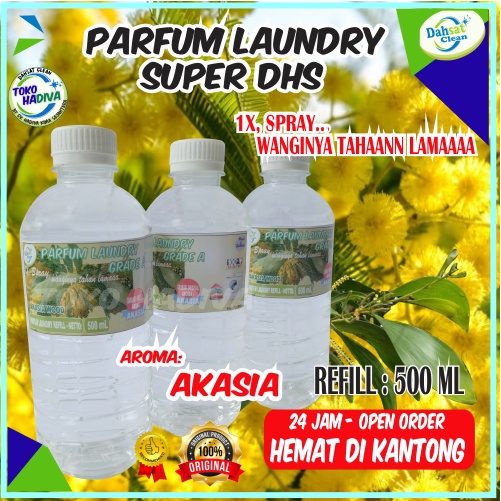 (COD) PARFUM LAUNDRY MURAH 500 ML AKASIA SUPER HDS – PELICIN DAN PEWANGI PAKAIAN TAHAN LAMA-ANTIAPEK