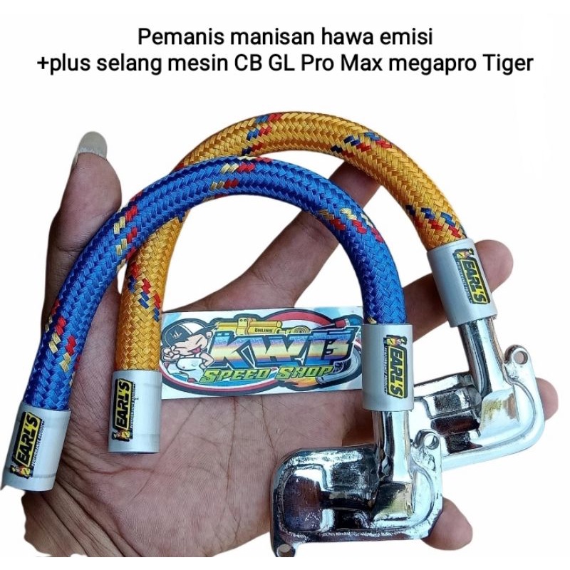 Pemanis manisan hawa emisi plus selang mesin CB GL Pro Max megapro Tiger DLL