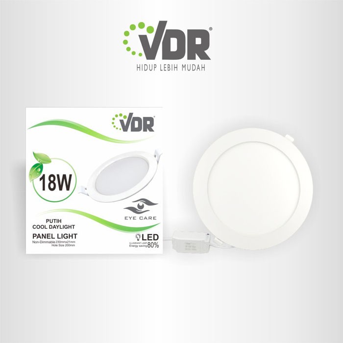 VDR LED Panel Light 18 Watt V-218-1PL Putih V-218-1PLW Kuning