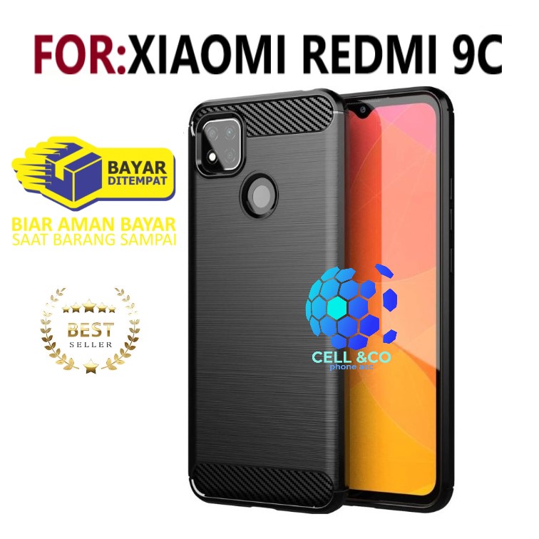 CASE CARBON XIAOMI REDMI 9C casing hp silikon softcase case premium carbon cover