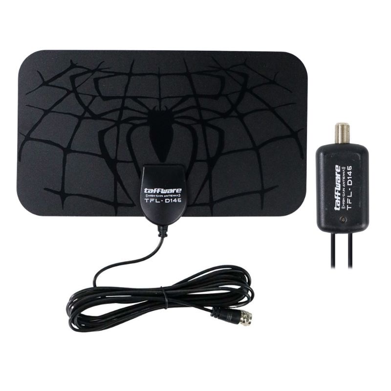 Antena TV Digital DVB-T2 High Gain 25dB with Signal Booster Amplifier - TFL-D146 - Black