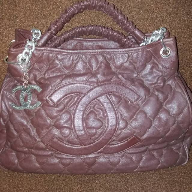 Sold via COD #preloved tas kulit murah chanel