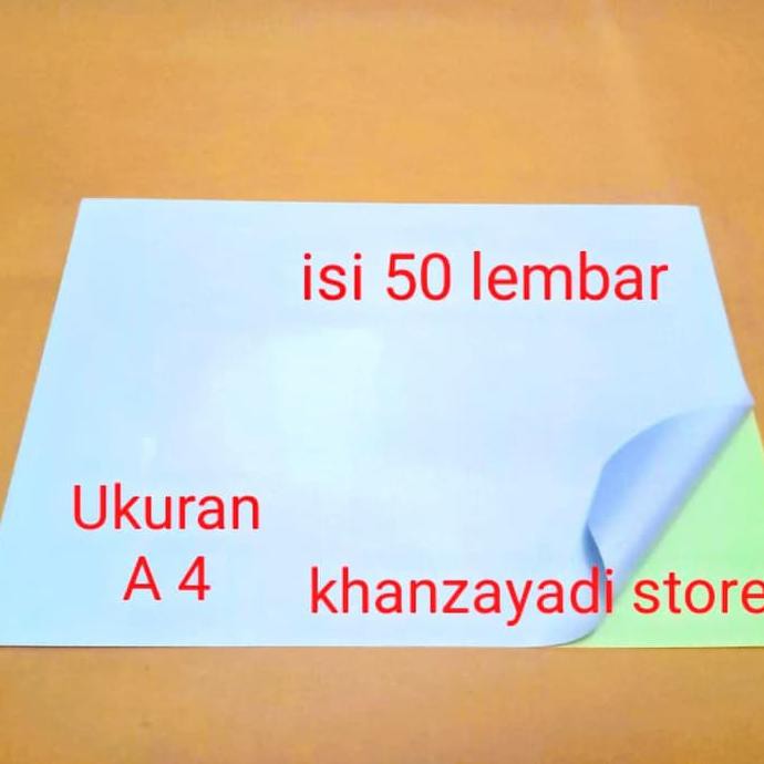 

kertas stiker sticker cromo putih (glossy) a4 premium