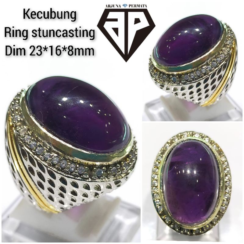 Cincin batu kecubung cutting
